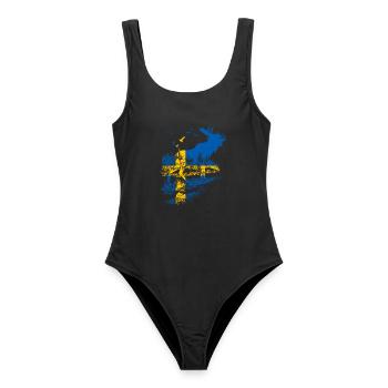 SWEDEN MOOSE - Women's Swimsuit - black - Front - AI Model Female 172 light (172cm)