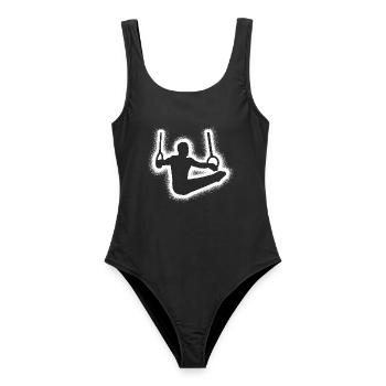 Turner Gymnastik Ringeturnen Jungen Herren Turnen - Frauen Badeanzug - Schwarz - Vorne - AI Model Female 172 light (172cm)