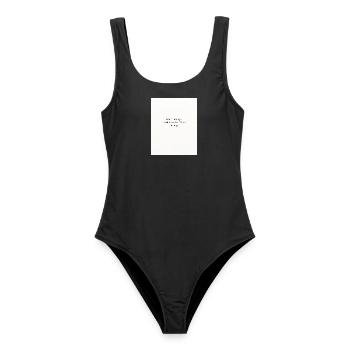 Think stupid - Frauen Badeanzug - Schwarz - Vorne - AI Model Female 172 light (172cm)