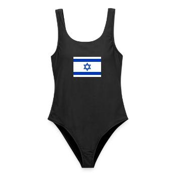 Israel - Frauen Badeanzug - Schwarz - Vorne - AI Model Female 172 light (172cm)