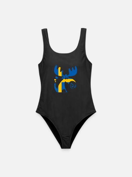 MOOSE SWEDEN FLAG - Women's Swimsuit - black