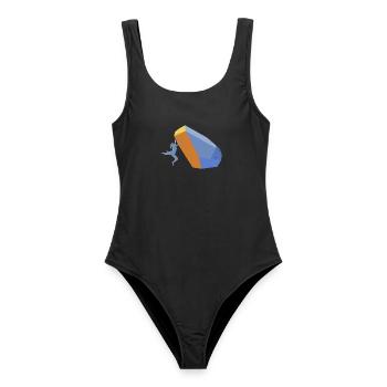 Bouldern - Frauen Badeanzug - Schwarz - Vorne - AI Model Female 172 light (172cm)