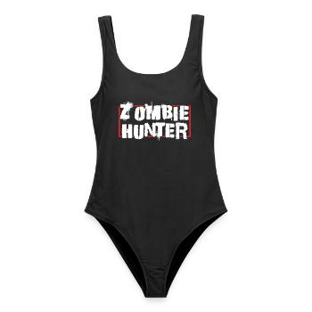 Zombie Jäger - Frauen Badeanzug - Schwarz - Vorne - AI Model Female 172 light (172cm)