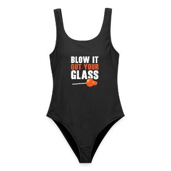 Blase es aus deinem Glas Blasrohr Gaffer Glasbläse - Frauen Badeanzug - Schwarz - Vorne - AI Model Female 172 light (172cm)