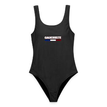 Gauchiste - Maillot de bain femme - noir - Devant - AI Model Female 172 light (172cm)