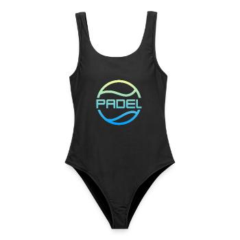 Padeltennis Padelspieler Paddle Padel - Frauen Badeanzug - Schwarz - Vorne - AI Model Female 172 light (172cm)