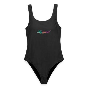 Hei nomol color - Frauen Badeanzug - Schwarz - Vorne - AI Model Female 172 light (172cm)