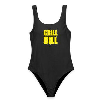 Lustiges Grill Bill BBQ Spruch Geschenk Shirt - Frauen Badeanzug - Schwarz - Vorne - AI Model Female 172 light (172cm)