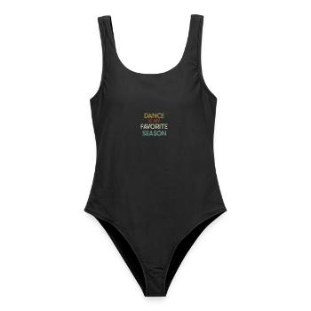 Tanzen Tänzer Spruch - Frauen Badeanzug - Schwarz - Vorne - AI Model Female 172 light (172cm)