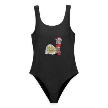 Ugly Christmas Funny - Women's Swimsuit - black - Front - AI Model Female 172 light (172cm)