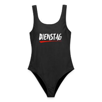 Dienstag Kraft Brush - Frauen Badeanzug - Schwarz - Vorne - AI Model Female 172 light (172cm)