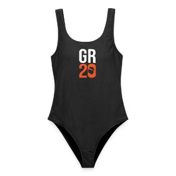 GR20 Trek Wandern Korsika Gr20 Gr 20 GR 20 - Frauen Badeanzug - Schwarz - Vorne - AI Model Female 172 light (172cm)