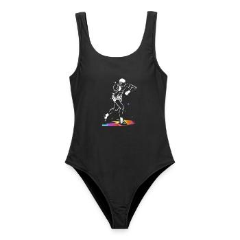 Kraftvoller Muay Thai Kampfsport - Frauen Badeanzug - Schwarz - Vorne - AI Model Female 172 light (172cm)
