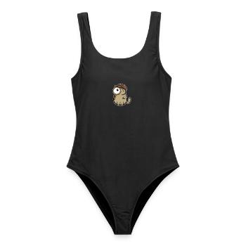 Sherlock Meows Detektiv Meow Miau Agent - Frauen Badeanzug - Schwarz - Vorne - AI Model Female 172 light (172cm)