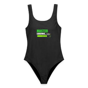 Master Loading Masterabschluss - Frauen Badeanzug - Schwarz - Vorne - AI Model Female 172 light (172cm)