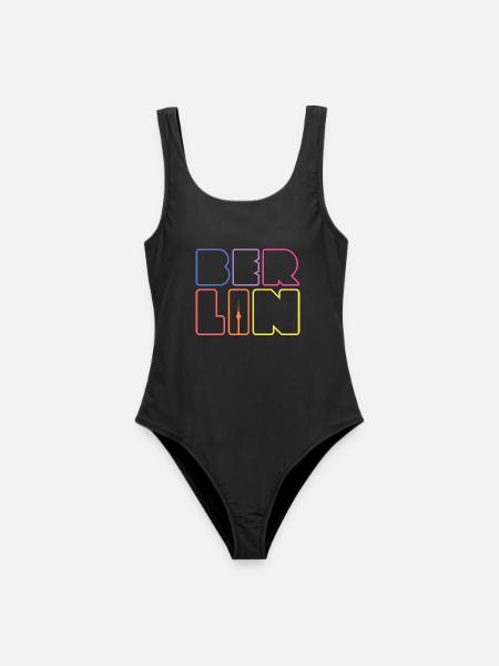 Berlin Kreuzberg Hauptstadt Souvenir Berliner - Frauen Badeanzug - Schwarz