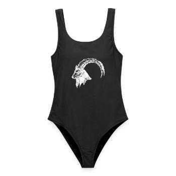 STEINBOCK - Frauen Badeanzug - Schwarz - Vorne - AI Model Female 172 light (172cm)