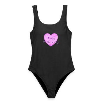 Muttertag mothersday happy mothers day - Frauen Badeanzug - Schwarz - Vorne - AI Model Female 172 light (172cm)