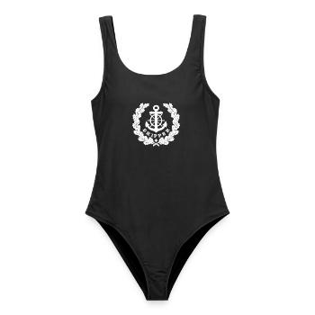 Skipper Anker Logo white - Frauen Badeanzug - Schwarz - Vorne - AI Model Female 172 light (172cm)
