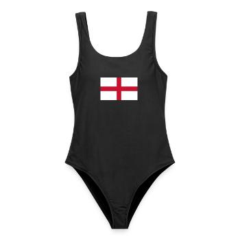 England - Frauen Badeanzug - Schwarz - Vorne - AI Model Female 172 light (172cm)