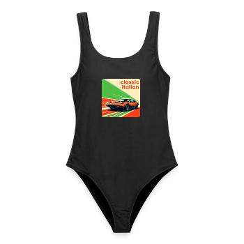 Klassischer italienischer Sportwagen - Frauen Badeanzug - Schwarz - Vorne - AI Model Female 172 light (172cm)