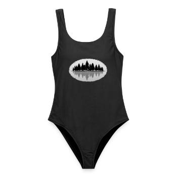 Wald Forest - Women's Swimsuit - black - Front - AI Model Female 172 light (172cm)