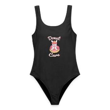 Donut Care Angry Unicorn Saures Einhorn Einhornfan - Frauen Badeanzug - Schwarz - Vorne - AI Model Female 172 light (172cm)
