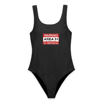 AREA 51 Shield - Women's Swimsuit - black - Front - AI Model Female 172 light (172cm)