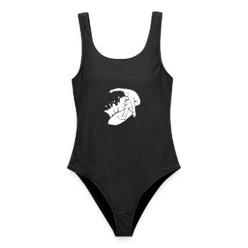 Surfer Surfen - Frauen Badeanzug - Schwarz - Vorne - AI Model Female 172 light (172cm)