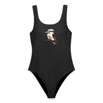 Kookaburra Jägerliest Lachender Hans Süßer Vogel - Frauen Badeanzug - Schwarz - Vorne - AI Model Female 172 light (172cm)