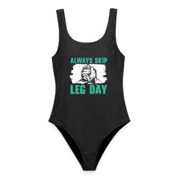 Immer Beintag auslassen Arm Wrestle Arm Wrestling - Frauen Badeanzug - Schwarz - Vorne - AI Model Female 172 light (172cm)