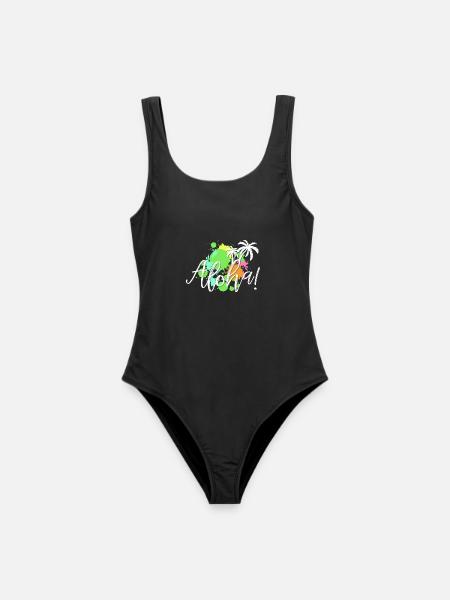 Aloha Tropen-Splash - Frauen Badeanzug - Schwarz