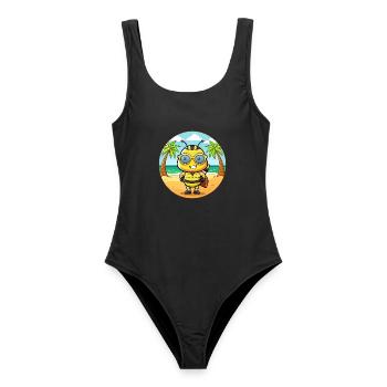 Abeille Funny Cartoon Lunettes de soleil de plage d’été - Maillot de bain femme - noir - Devant - AI Model Female 172 light (172cm)