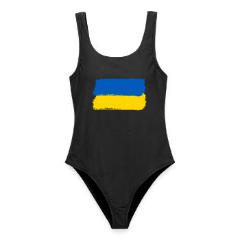 Ukraine Flagge - Frauen Badeanzug - Schwarz - Vorne - AI Model Female 172 light (172cm)
