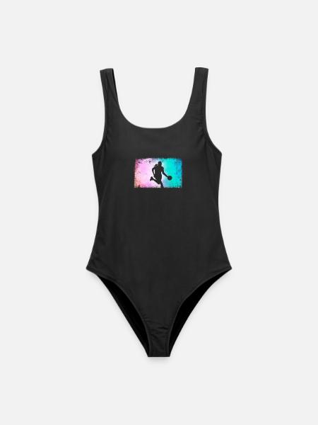 Basketballspielerin Basketballerin Basketball - Frauen Badeanzug - Schwarz