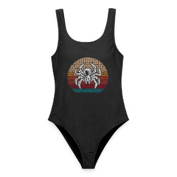 Spinnenliebhaber Spinnenflüsterer Arachnide Tarant - Frauen Badeanzug - Schwarz - Vorne - AI Model Female 172 light (172cm)