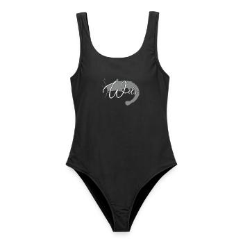 Wels Waller angeln Sportfischen Flussmonster - Frauen Badeanzug - Schwarz - Vorne - AI Model Female 172 light (172cm)