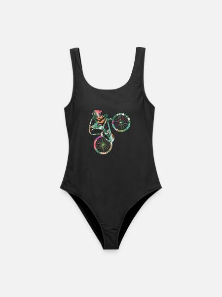 Mountain Bike Fahrrad Mädchen Mountainbike - Frauen Badeanzug - Schwarz