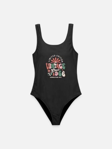 Geburtstagsgeschenk 1966 Jahrgang 1966 - Frauen Badeanzug - Schwarz