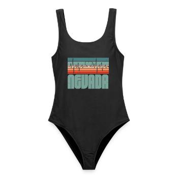 Retro Nevada USA Staat Amerika Nevadan Carson City - Frauen Badeanzug - Schwarz - Vorne - AI Model Female 172 light (172cm)