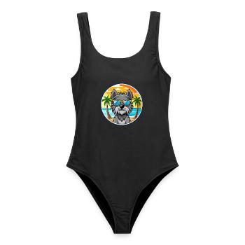Lunettes de soleil Bouvier Des Ardennes Dog Breed Cartoon - Maillot de bain femme - noir - Devant - AI Model Female 172 light (172cm)
