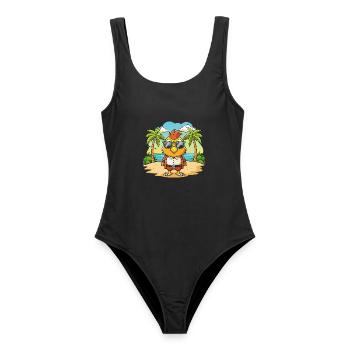 Hawk Funny Cartoon Summer Beach Sunglasses - Women's Swimsuit - black - Front - AI Model Female 172 light (172cm)