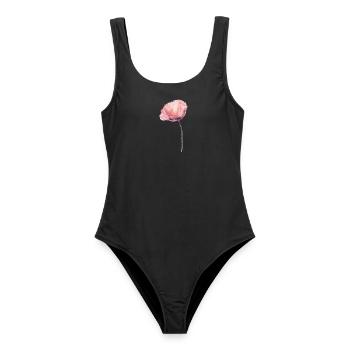 Blume - Frauen Badeanzug - Schwarz - Vorne - AI Model Female 172 light (172cm)