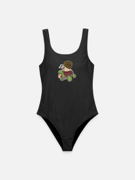 Turtle and snail - Women's Swimsuit - black