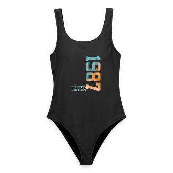 39TH BIRTHDAY LIMITED EDITION 1987 - Women's Swimsuit - black - Front - AI Model Female 172 light (172cm)