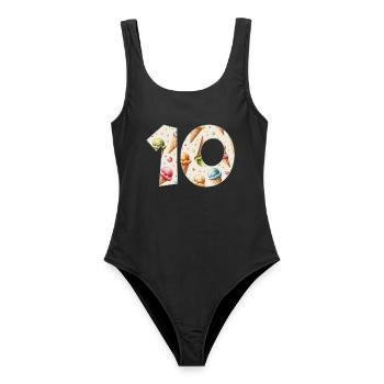 GLACE NUMÉRO 10 ANS CRÈME GLACÉE 10E ANNIVERSAIRE - Maillot de bain femme - noir - Devant - AI Model Female 172 light (172cm)