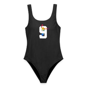 NUMÉRO 9 BASKETBALL 9E ANNIVERSAIRE - Maillot de bain femme - noir - Devant - AI Model Female 172 light (172cm)
