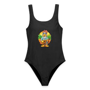 Funny Eagle Cartoon Summer Beach Lunettes de soleil guitare - Maillot de bain femme - noir - Devant - AI Model Female 172 light (172cm)