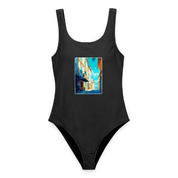 Arles France Vintage Travel Poster WPA Souvenir - Women's Swimsuit - black - Front - AI Model Female 172 light (172cm)