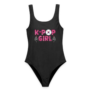 K-Pop Is My Seoul Kpop - Frauen Badeanzug - Schwarz - Vorne - AI Model Female 172 light (172cm)